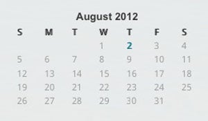 Calendar widget Screenshot of Calendar widget